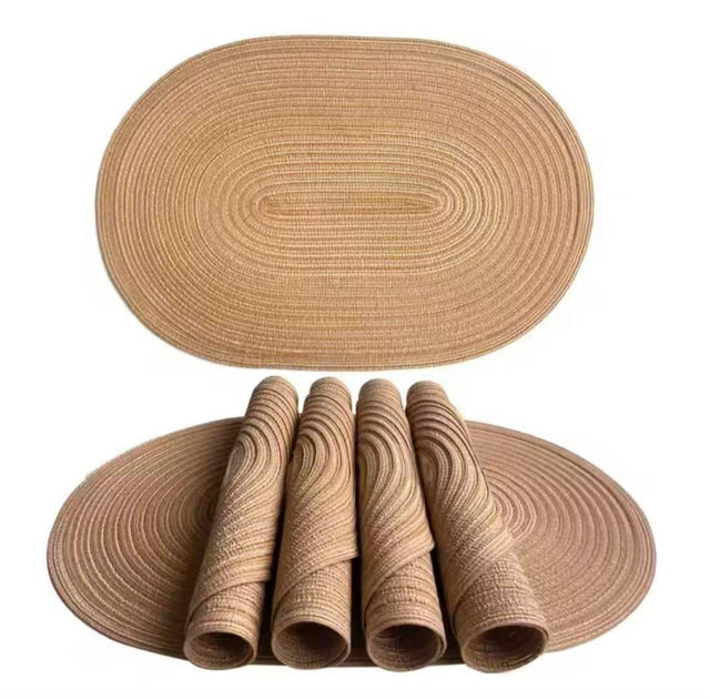 Eco-Friendly Oval Dining Table Placemats – 50 × 35cm
