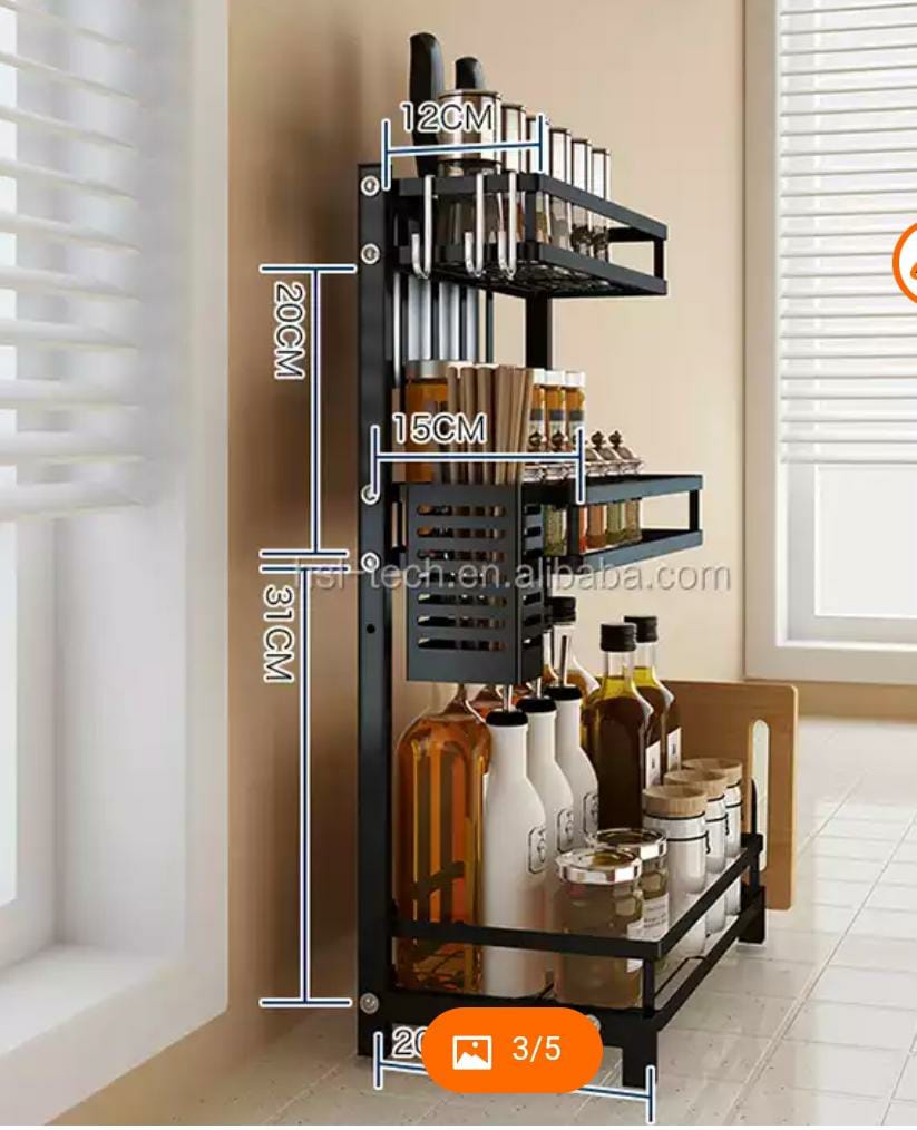 Kitchen spice storage rack