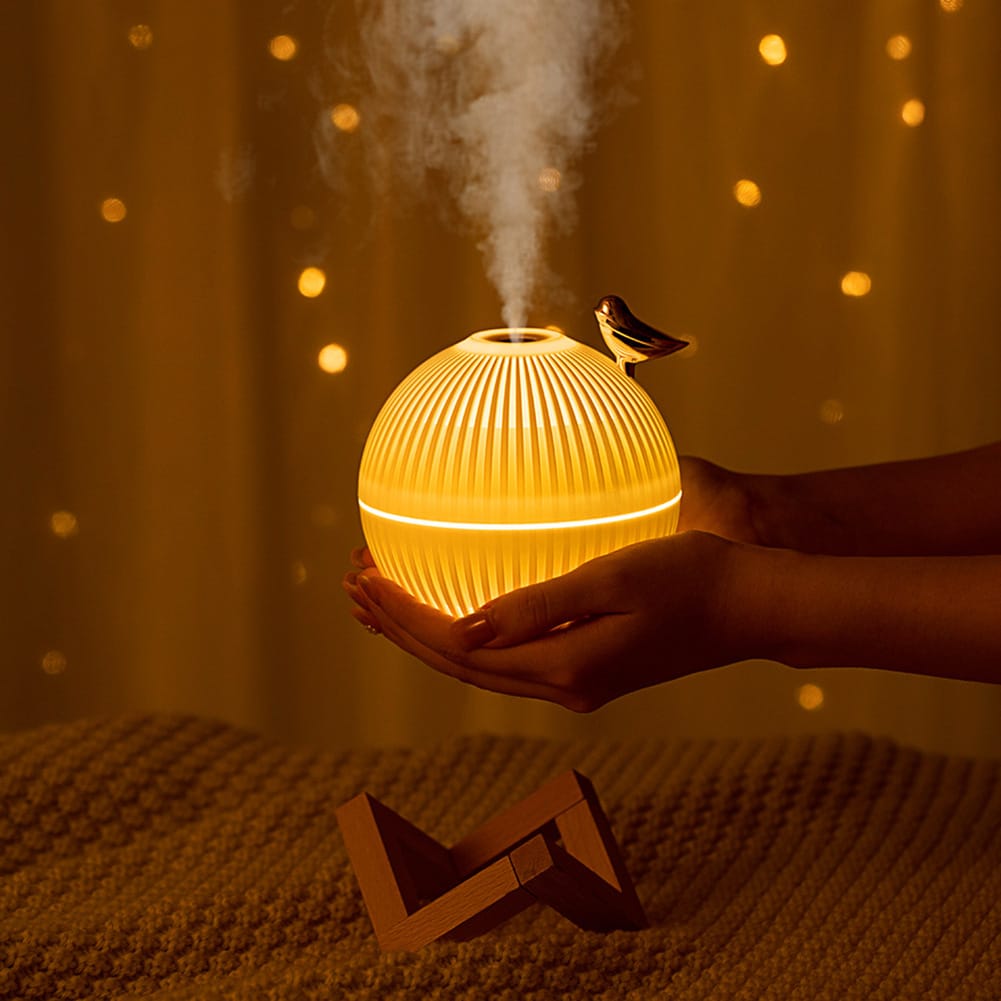 Lark Bird Ultrasonic Air Humidifier diffuser Maker Atomizer for Home / Office with wooden stand