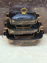 white  gold  ceramic chaffing dish