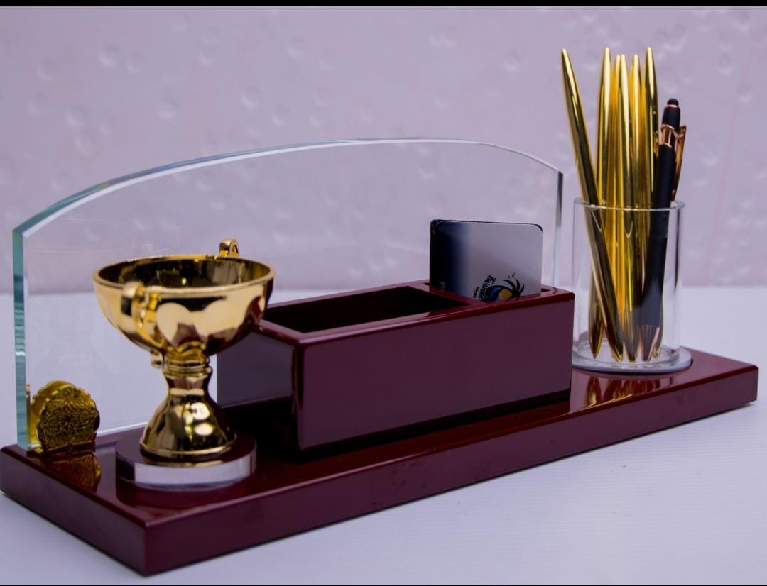 wooden desk organizer