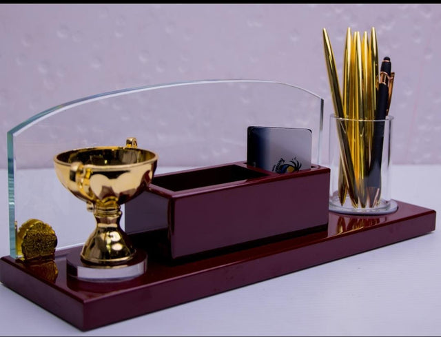 wooden desk organizer