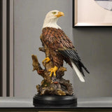 American Bald Eagle Resting Resin Sculpture — Home Decor