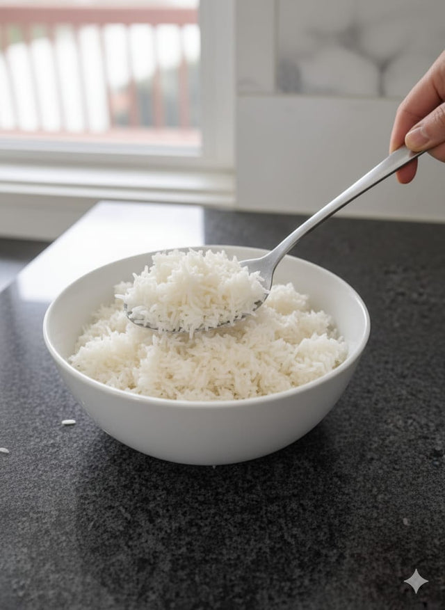 Silver handle serving spoon
