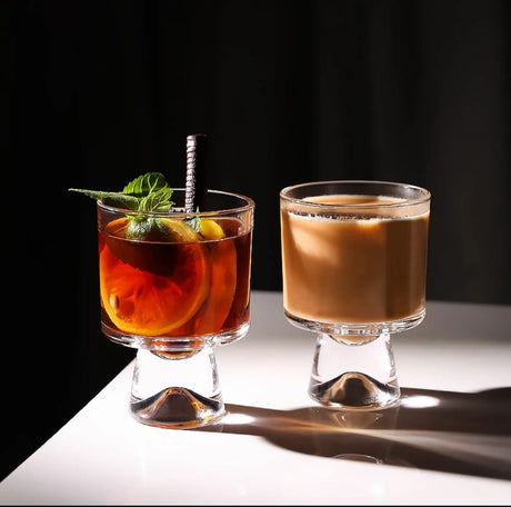 Mountain Base Crystal Glass Cups 340ml – Premium Whiskey, Coffee & Juice Glassware Kenya