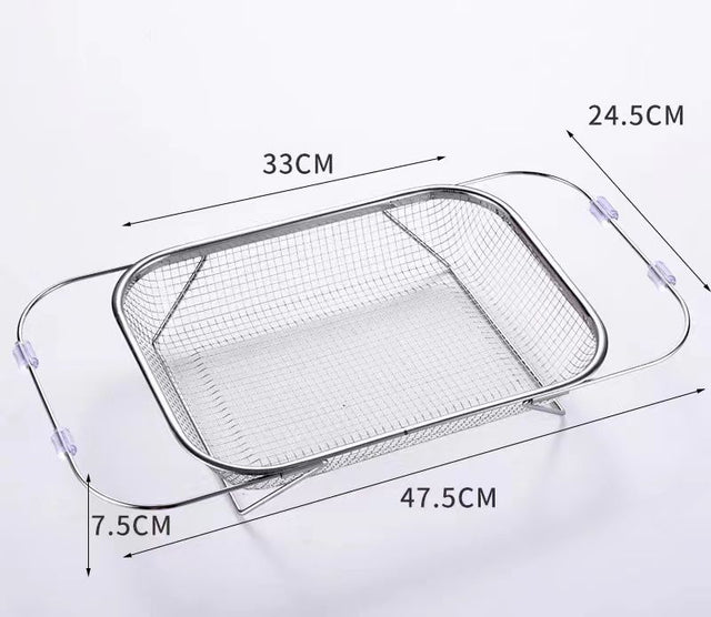 Stainless Steel Expandable Over-The-Sink Colander