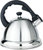 Whistling kettle brushed stainless steel black handle stovetop — iDecorators Kenya