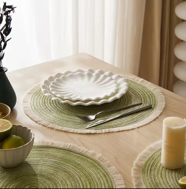 Woven Round Braided Table Placemats – 38cm