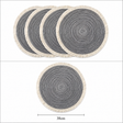 Woven Round Braided Table Placemats – Set of 6
