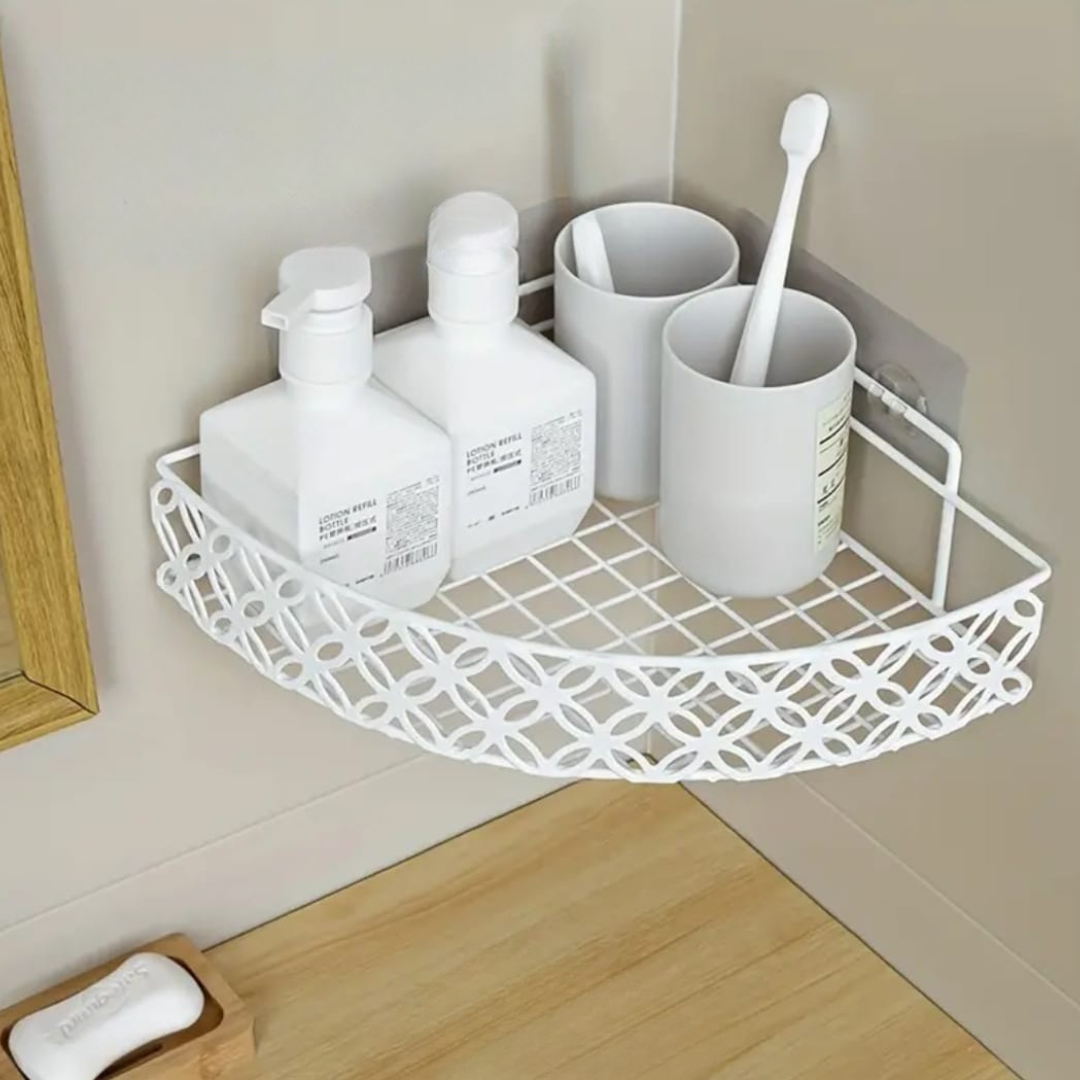 Heavy duty corner Self-Adhesive bathroom rack
