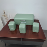 Hinged Bread bin 9L with 3 canisters