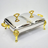 Golden double bowl 1.8Lx2 food warmer