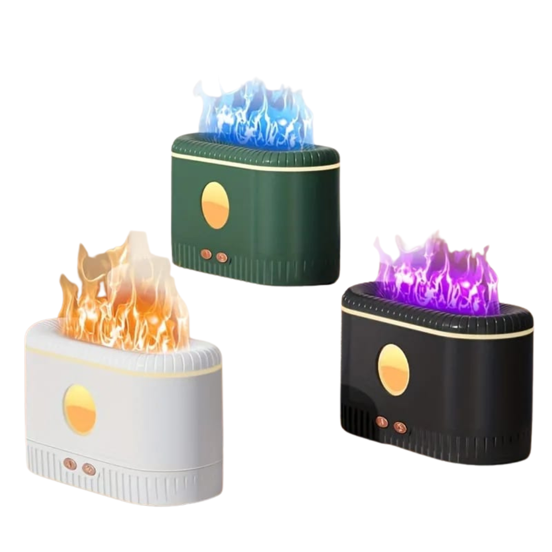 Ultrasonic Air Humidifier with Simulation Flame Lighting