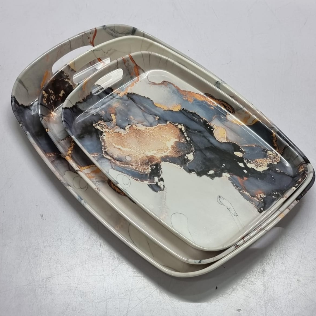 Heavy Melamine trays 3 pcs set