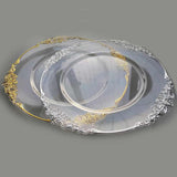 Acrylic Clear With A Gold Designs Charger Plates