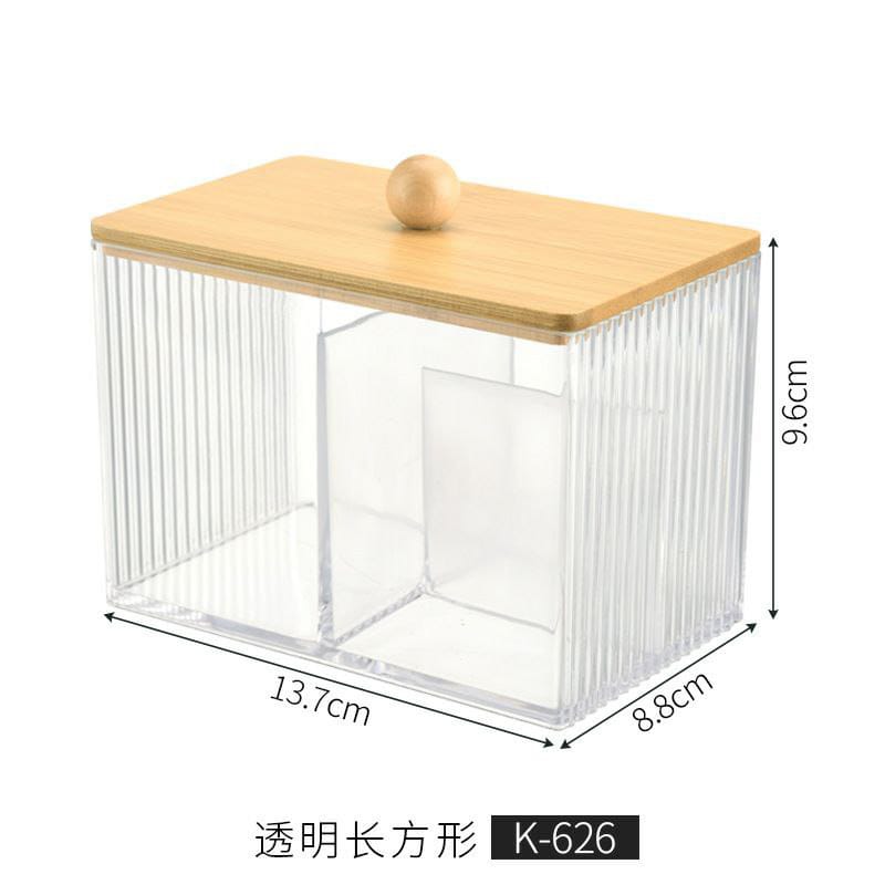 Acrylic Makeup Organizer Cotton Pad Storage Box