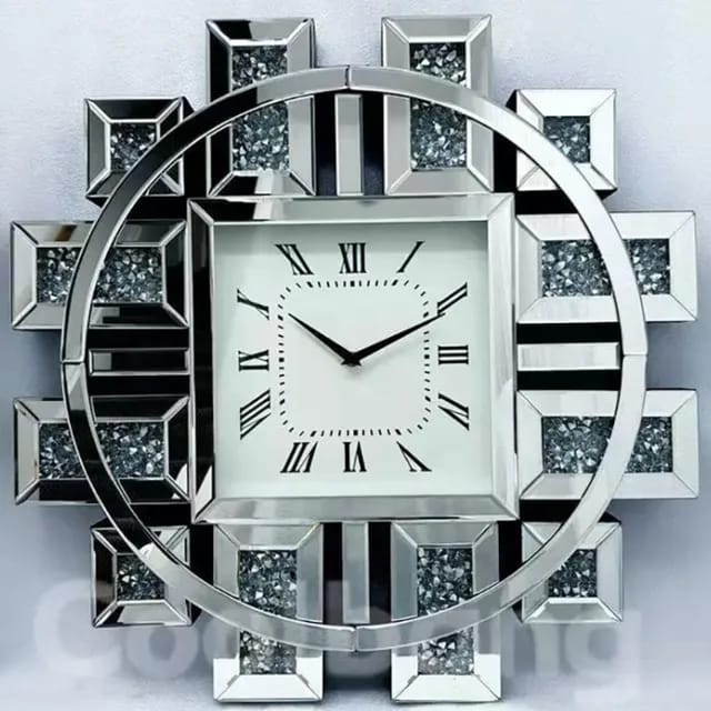classy mirrored Wall clock