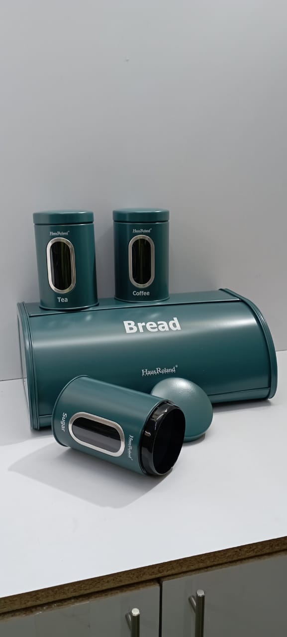 Bread storage bin with 3pcs canisters