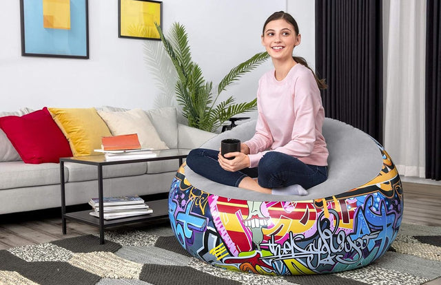 Graffiti Inflatable bean bag Airchair, Multi-Colour