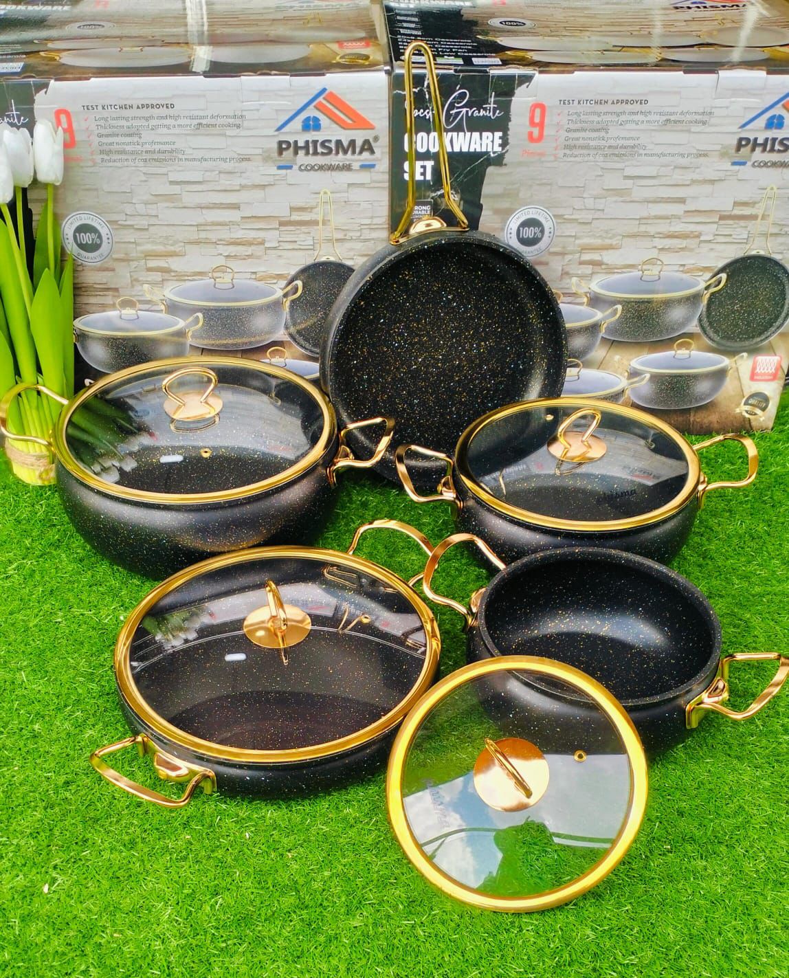 Granite Classy Cookware Set 9pcs