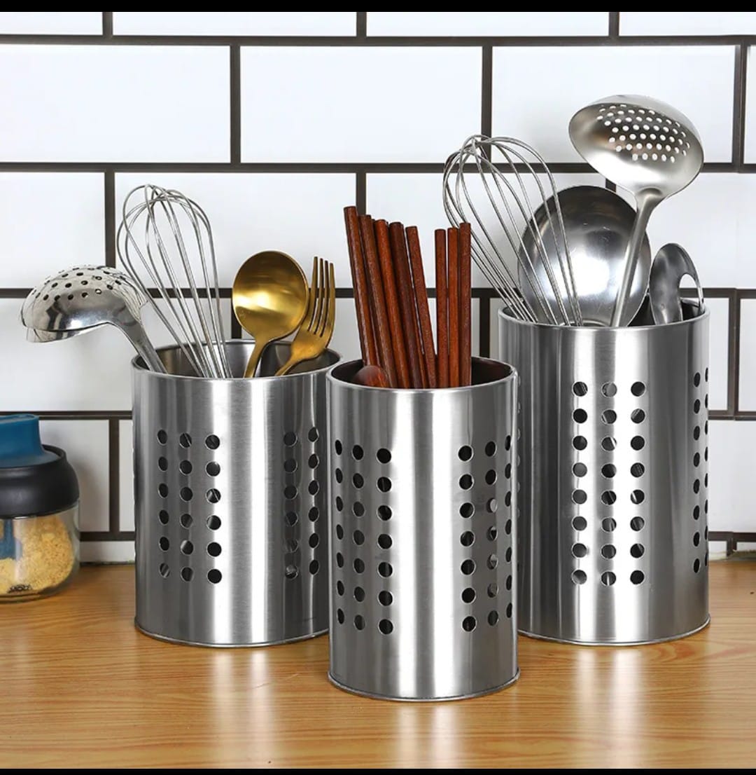 Stainless steel cutlery holder