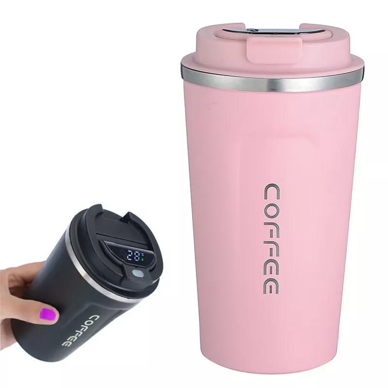 Thermos Coffee Mug Water Bottle Temperature Display Vacuum