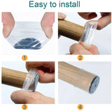 High Transparency Anti-slip Silicon Furniture Leg Protection Cover , Feet Pad Floor Protector