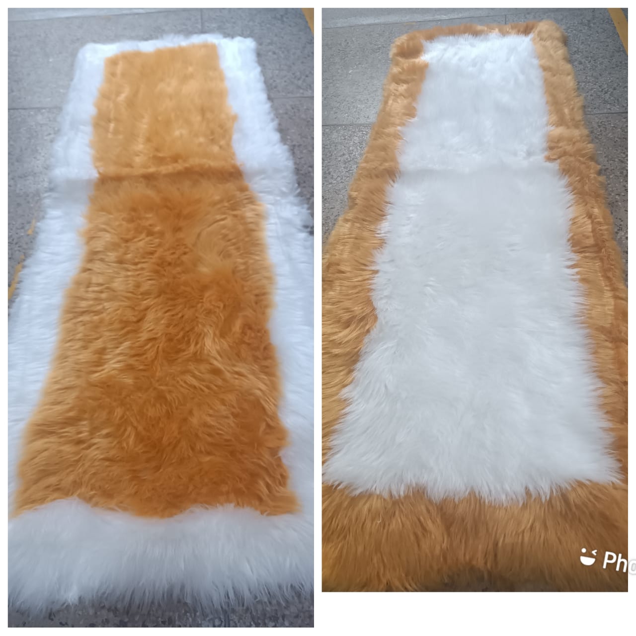 Faux fur bedside mats