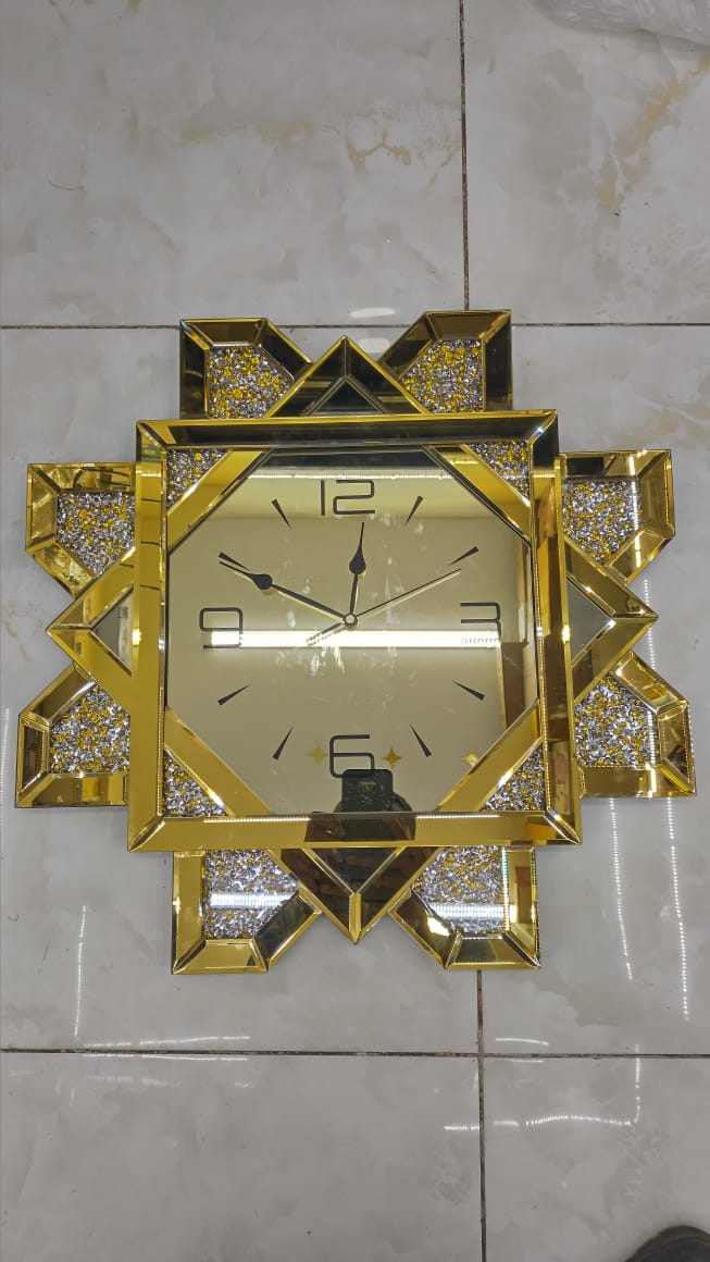 classy mirrored Wall clock