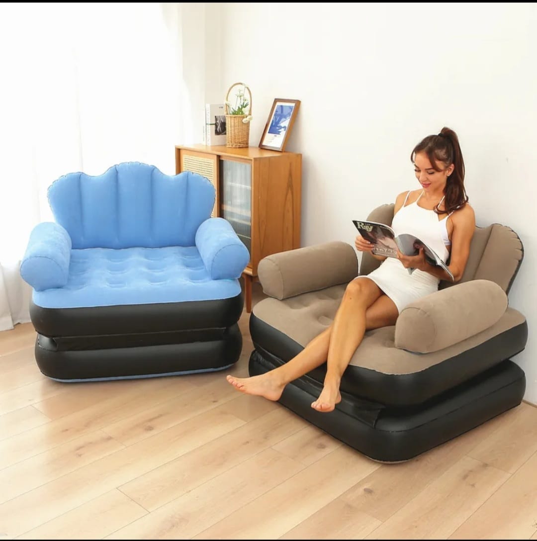inflatable Couch lazy Sofa bed with L-shaped armrest Seater