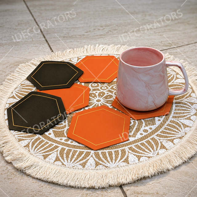 Leather Coasters Set (6pcs)