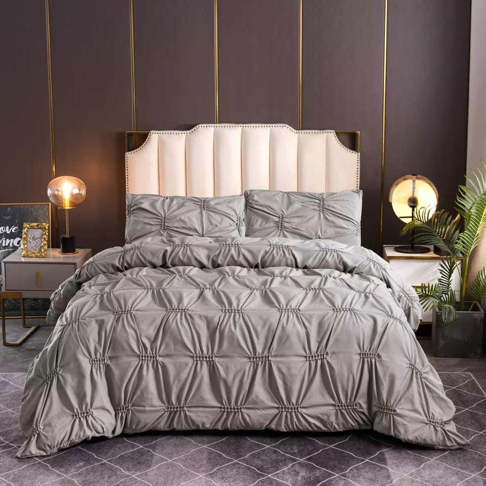 3pc Double Pinch Pleat Duvet cover set