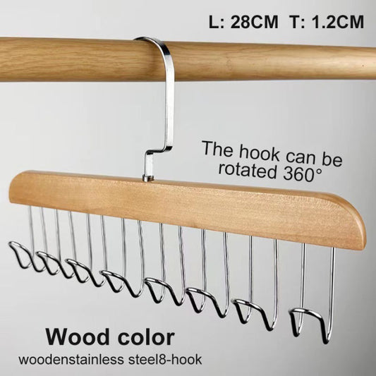 Wooden plank 8 hook hanger