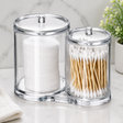 Clear acrylic bathroom organizer cotton pad swab holder — iDecorators Kenya
