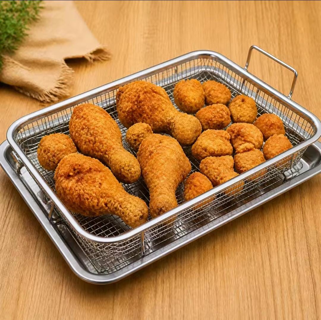 Oven air fryer tray and basket stainless steel set — iDecorators Kenya