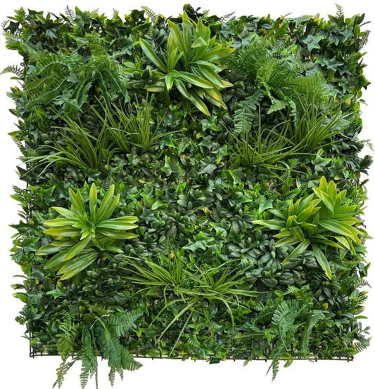 Artificial Fern Woodland Green Wall Panel 1M x 1M