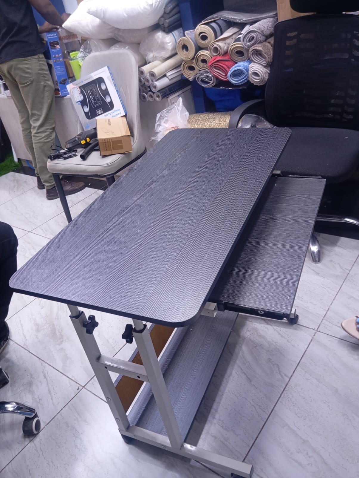 Portable Desk, Mobile Height Adjustable Table