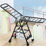 Black Movable Outdoor Drying Rack 1.5M (with wheels)