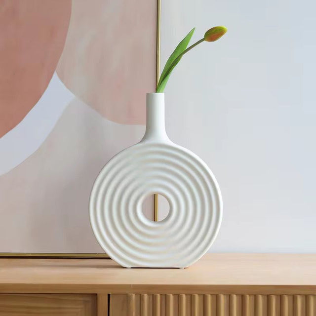 Spiral Donut Design Creative Decorative Vase