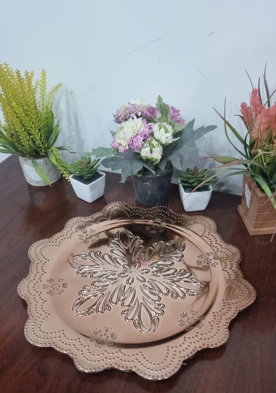 High quality unique gold or silver Round changer plates