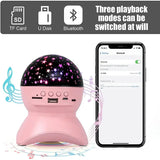 Star Projector Sky Light with Bluetooth Speaker Pink, white and Black