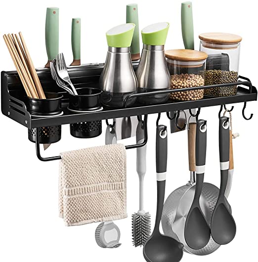 Aluminium Kitchen floating shelf organizer