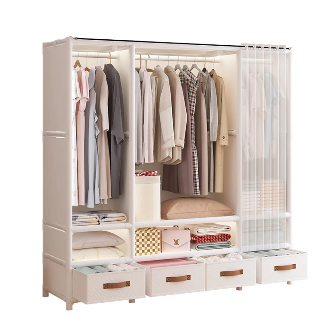 Heavy Duty Metallic Wardrobe – Spacious & Durable 140 cm × 45 cm × 165.5 cm