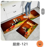 Rubber Kitchen Mat With Anti-Slip Bottom 2 Pcs set