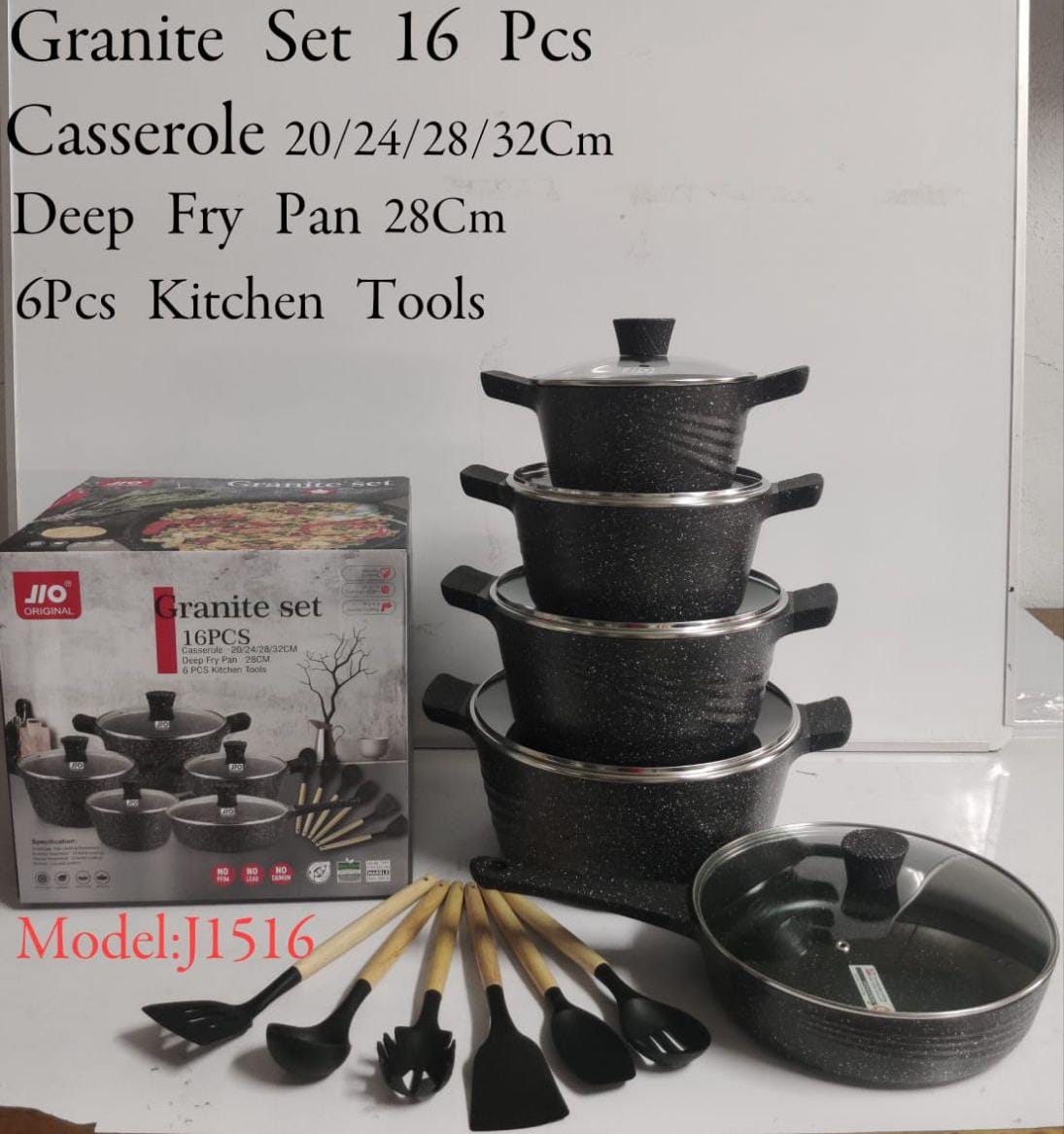 Granite cookware set 16pcs