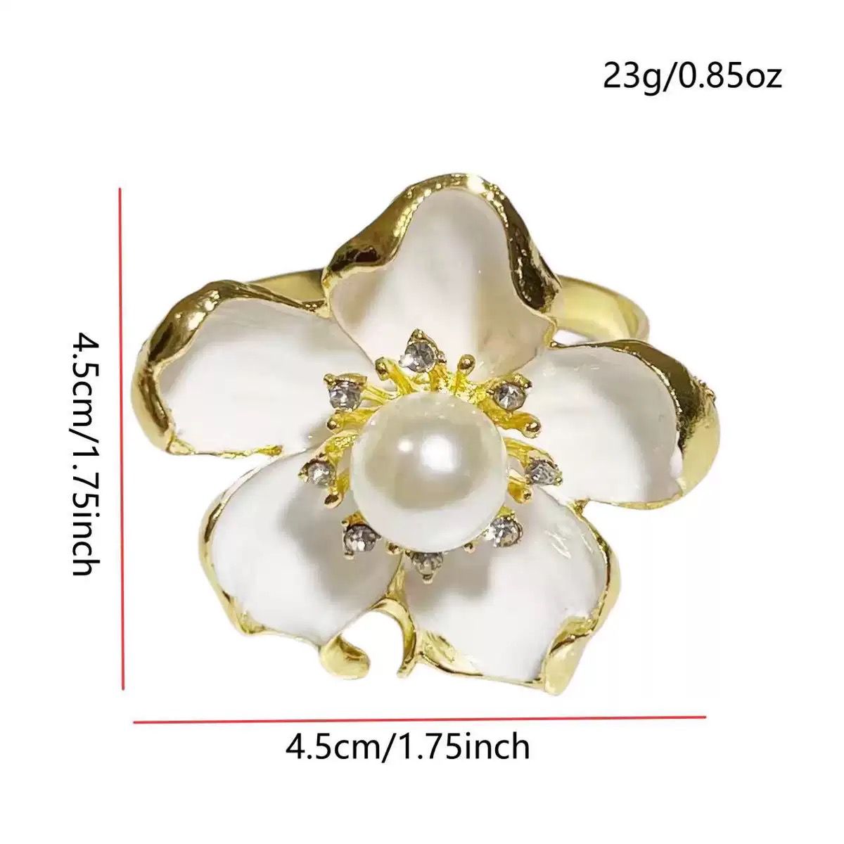 Luxurious Napkin Rings – Set Designs (Flower Pearl / Crystal Cluster / Floral Edge)