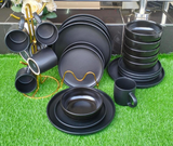 black dinnerset