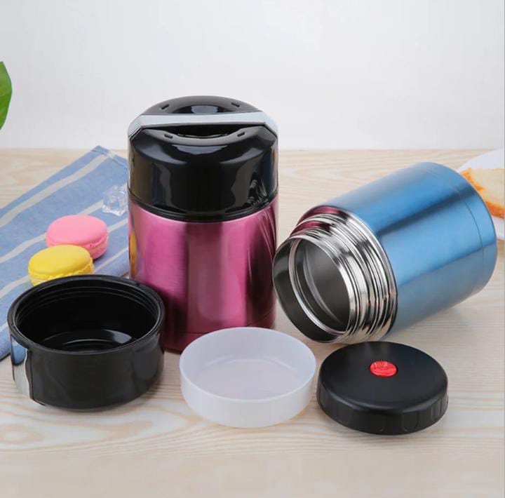 Vacuum break food flask