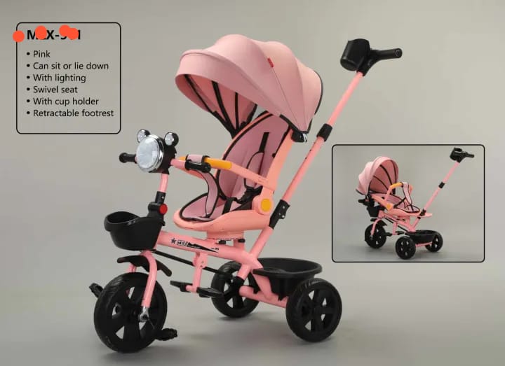 Baby Stroller Bike with Canopy 4-in-1