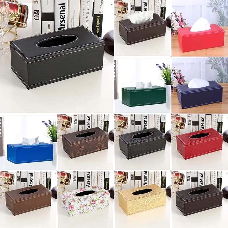 Leather (PU) tissue box